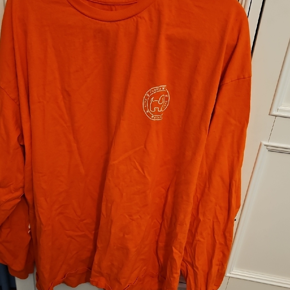 Puppy Love Orange Long Sleeve Shirt